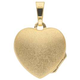 trendor 15644 Halskette mit Herz-Medaillon Gold auf Silber 925