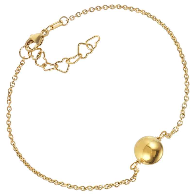 trendor 15654 Women's Bracelet Gold Plated 925 Silver with Ball 4262408156543
