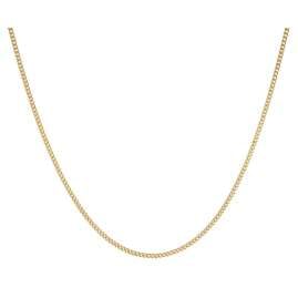 trendor 15682 Fine Curb Chain Women's Necklace Gold Plated 925 Silver 1.1 mm