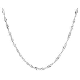 trendor 15705 Fine Singapore Chain Women's Necklace 925 Silver 1.8 mm