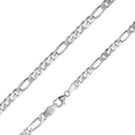 trendor 15728 Women's Figaro Bracelet 925 Silver Width 3.4 mm