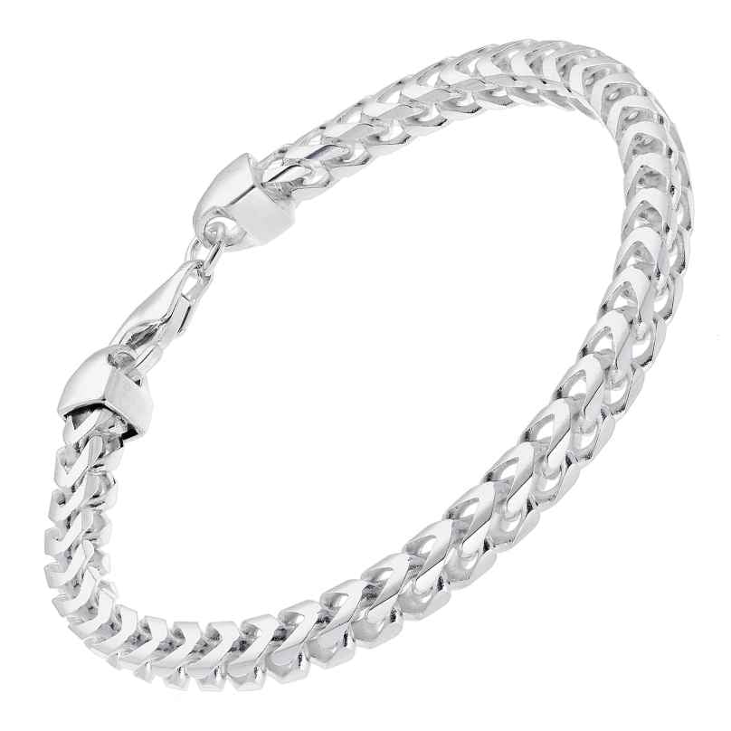 trendor 15798 Men's Bracelet 925 Silver Foxtail Chain Width 5.1 mm