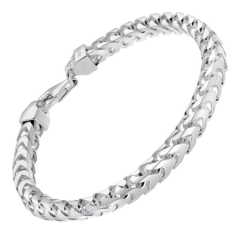trendor 15802 Men's Bracelet 925 Silver Foxtail Chain Width 5.6 mm