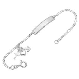 trendor 15876 Gravur-Armband für Mädchen 925 Silber 14/12 cm