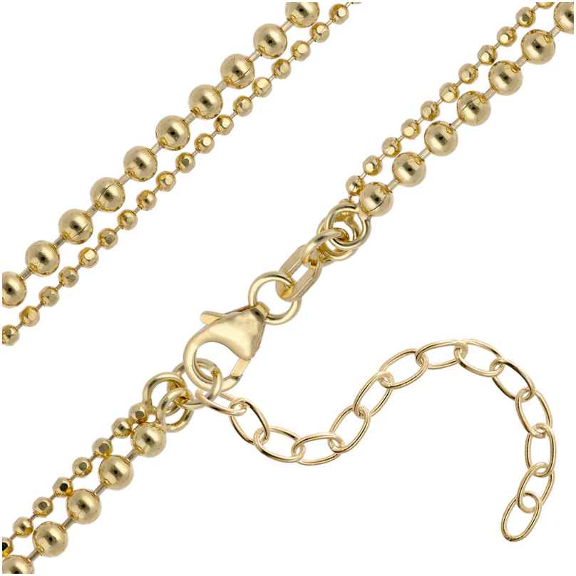 trendor 15875 Damen-Halskette 925 Silber Vergoldet Fantasie Collier