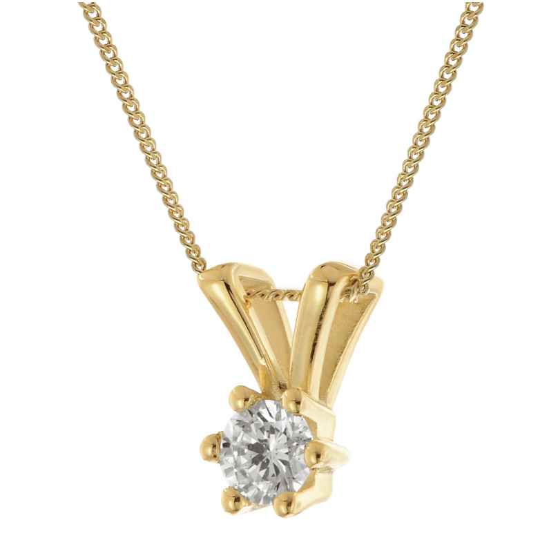 trendor 15878 Women's Diamond Pendant Necklace 0.20 ct Gold 585/14K