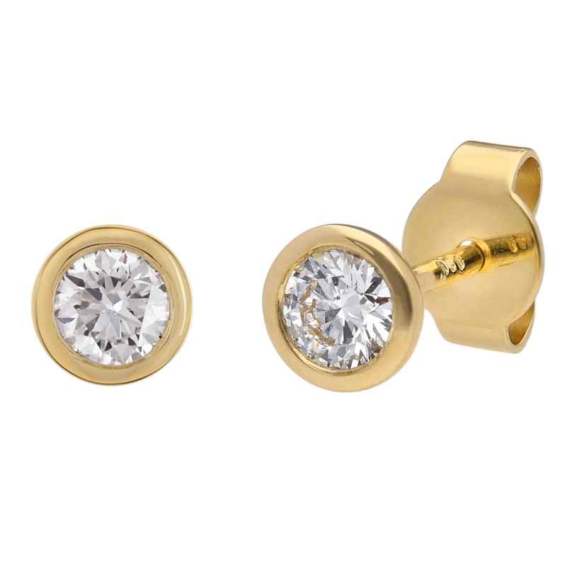 trendor 15882 Damen-Ohrringe Gold 750/18K Diamant Ohrstecker 0,40 ct 4262408158820