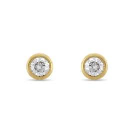 trendor 15879 Diamond Stud Earrings Yellow Gold 750/18K 0.20 Carat