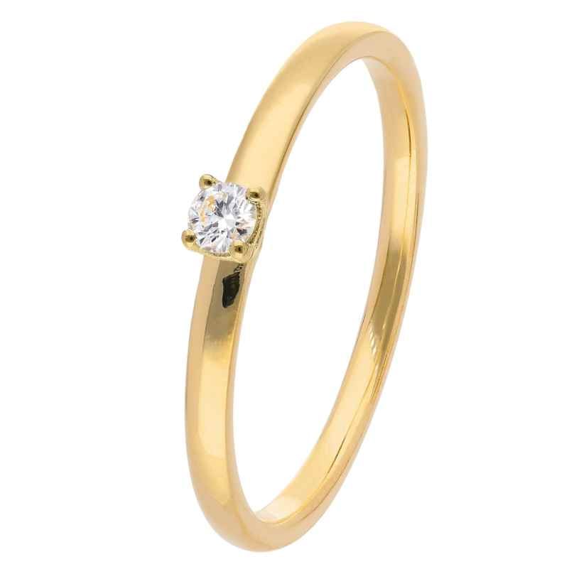 trendor 15884 Women's Diamond Ring 0.06 ct 585/14K Gold