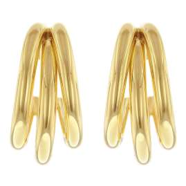 trendor 15925 Earrings Half Hoop Gold-Plated 925 Silver ⌀ 20 mm