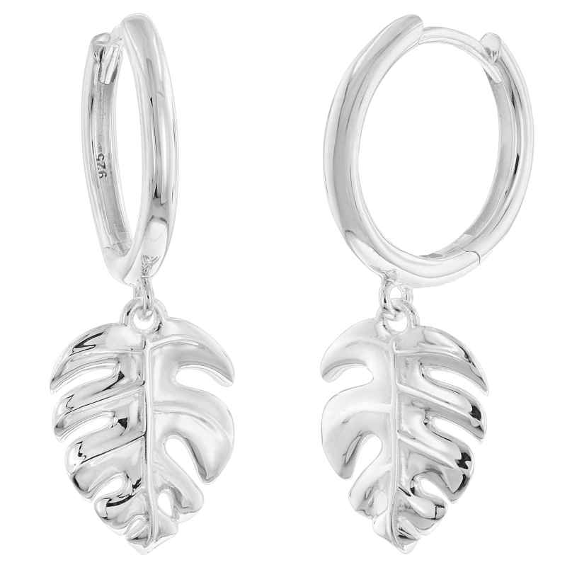 trendor 15933 Women's Earrings with Monstera Leaf 925 Silver 4262408159339
