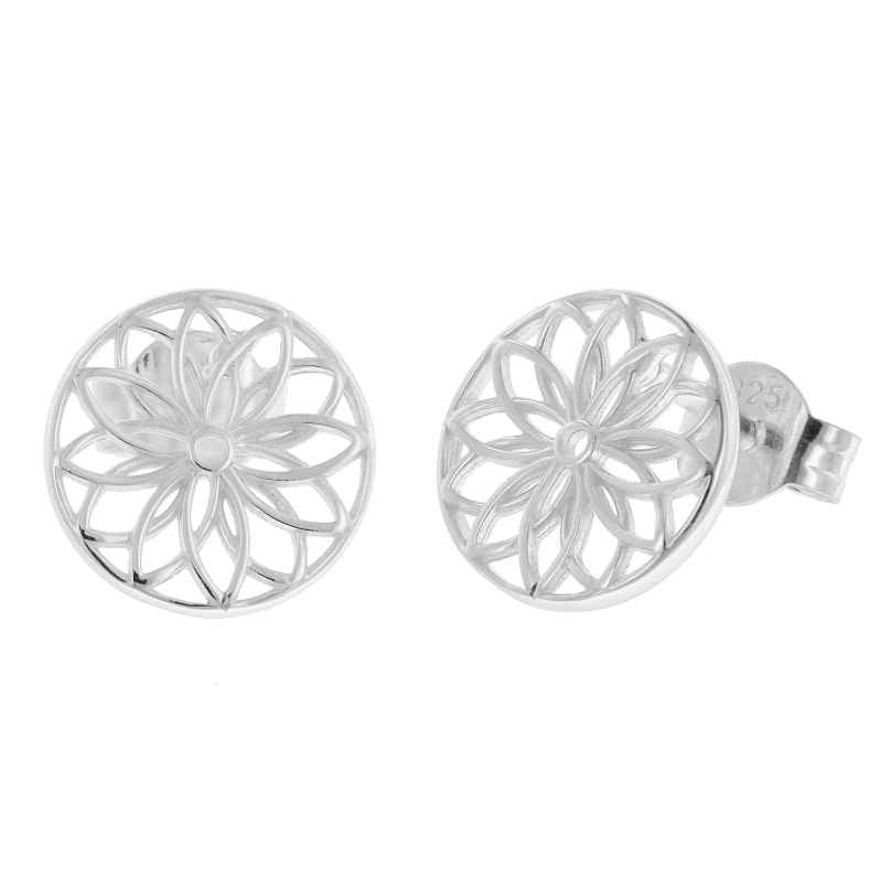 trendor 15941 Women's Earrings Flower Of Life 925 Sterling Silver ⌀ 10 mm 4262408159414