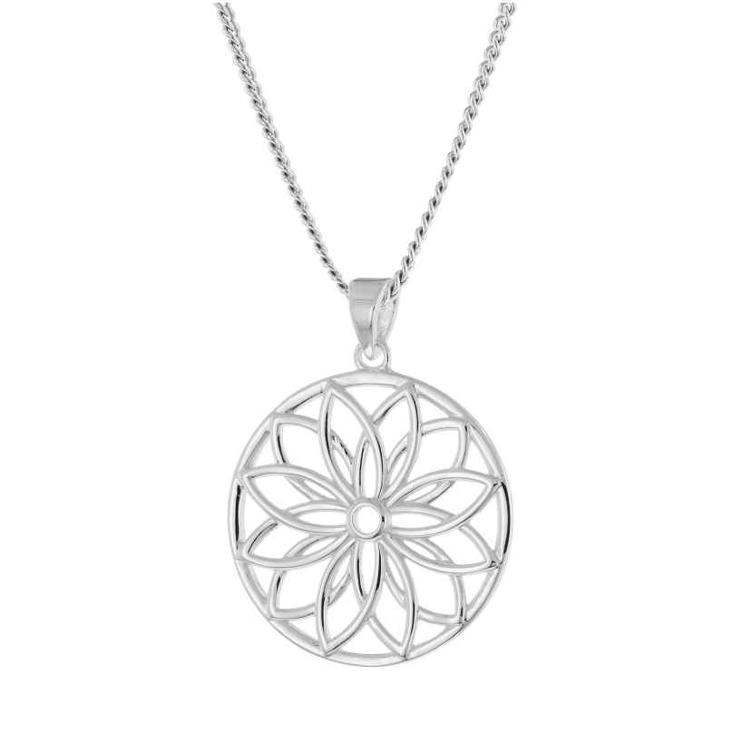 trendor 15951 Women's Necklace Flower of Life 925 Sterling Silver ⌀ 20 mm
