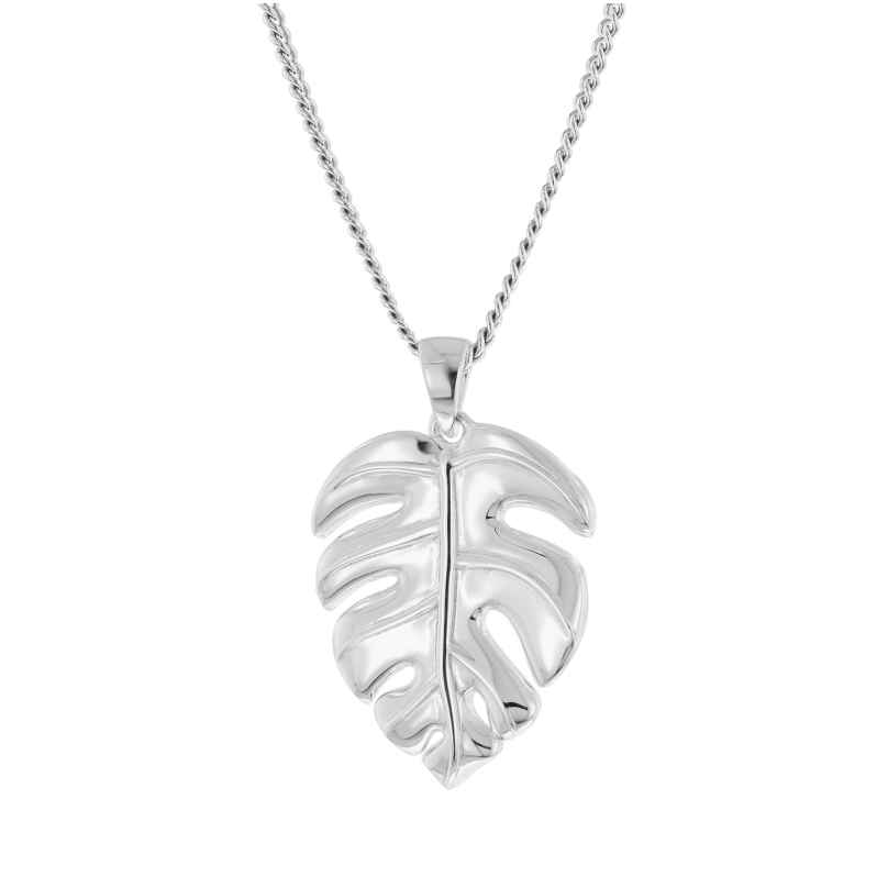 trendor 15954 Women's Necklace Monstera Leaf 925 Sterling Silver