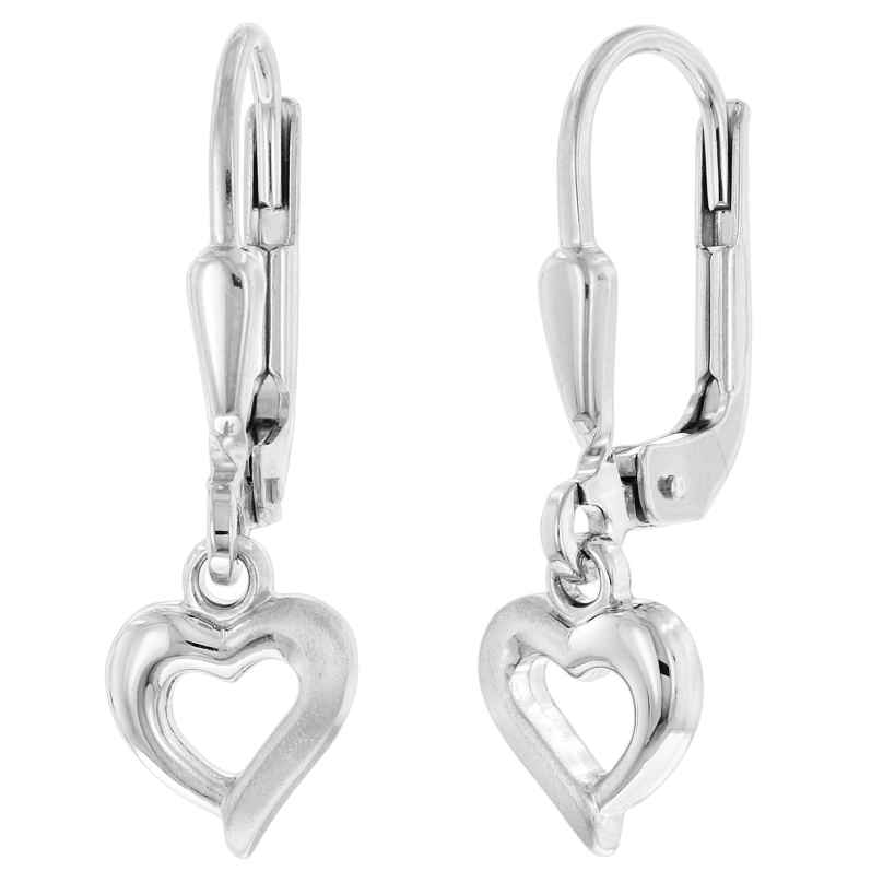 trendor 15957 Children's Earrings Hearts Silver 925 for Girls 4262408159575