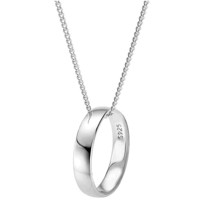 trendor 15960 Men's Necklace with Friendship Ring Pendant 925 Silver