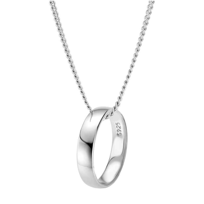trendor 15959 Women's Necklace with Friendship Ring Pendant 925 Silver