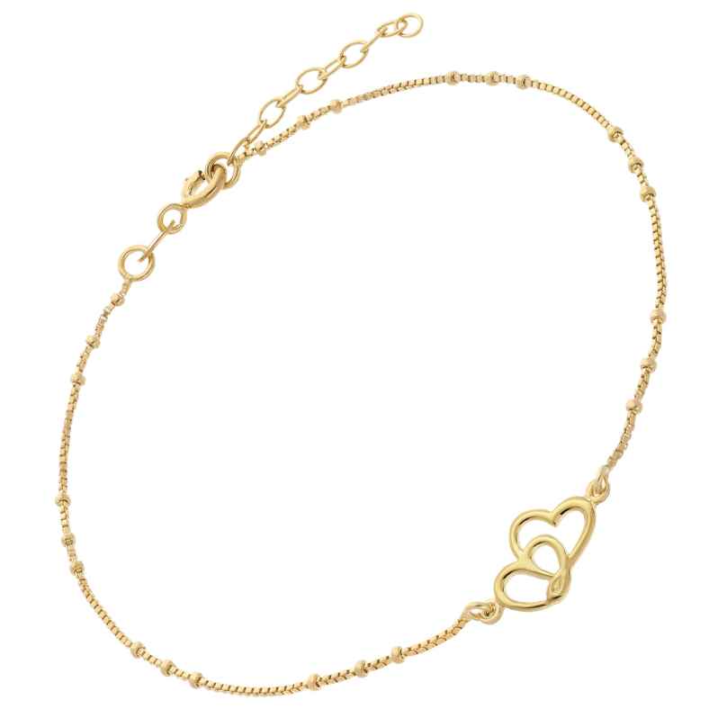 trendor 15963 Ankle Chain 925 Silver Gold Plated 4262408159636