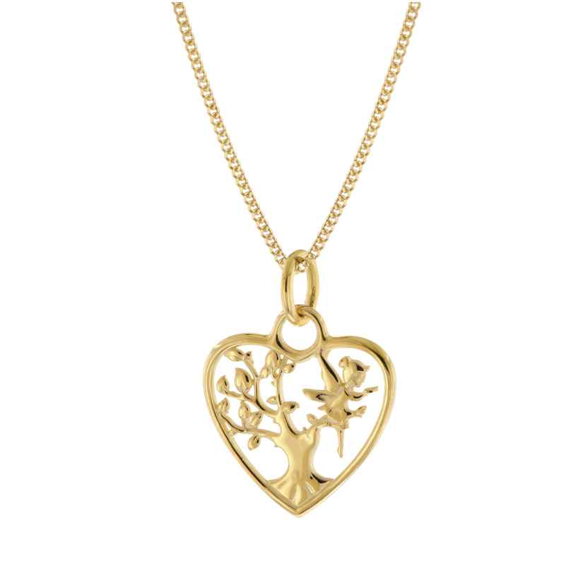 trendor 15980 Pendant Tree Of Life 333/8K Gold with Gold-Plated Silver Chain