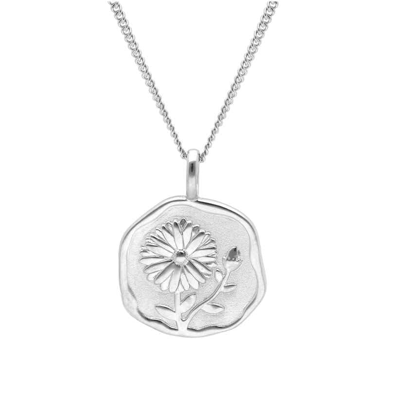 trendor 68000-09 Necklace With Month Flower September 925 Sterling Silver