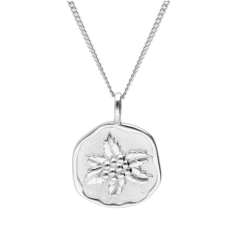 trendor 68000-12 Necklace With Month Flower December 925 Sterling Silver