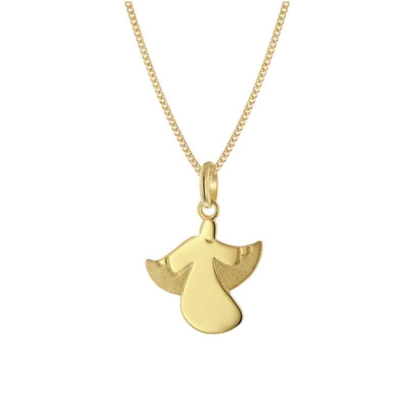 trendor 68048 Angel Pendant 375 / 9K Gold With Gold-Plated Silver Chain