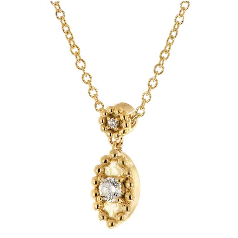 trendor 68145 Women's Necklace 333 Yellow Gold with Cubic Zirconia 4262459681452
