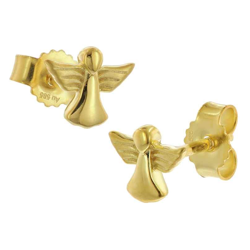 trendor 68207 Children's Stud Earrings Angel Gold 585 / 14K 4262459682077