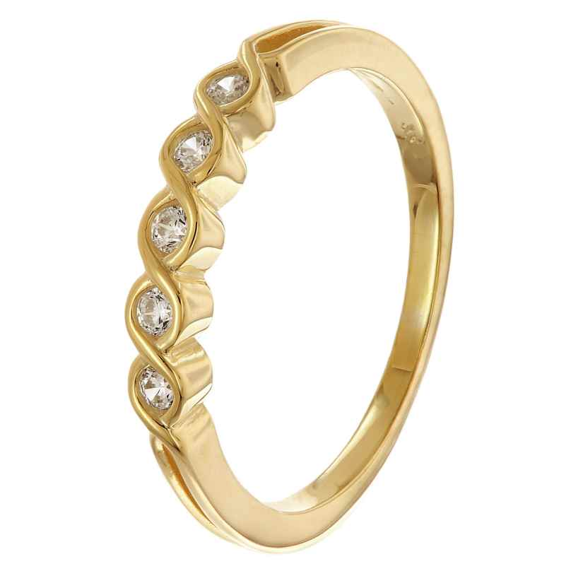 trendor 68395 Ladies' Ring Gold 333/8K with Cubic Zirconia