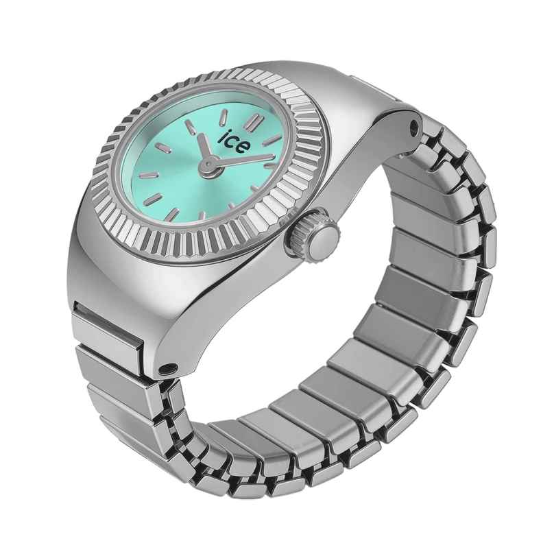 Ice-Watch 025515 Ringuhr Chouchou Silberfarben/Türkis 4895173347566