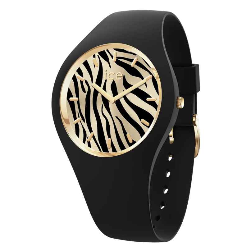 Ice-Watch 025894 Damenuhr ICE Wild S Schwarz/Goldfarben Zebra 4895173350344