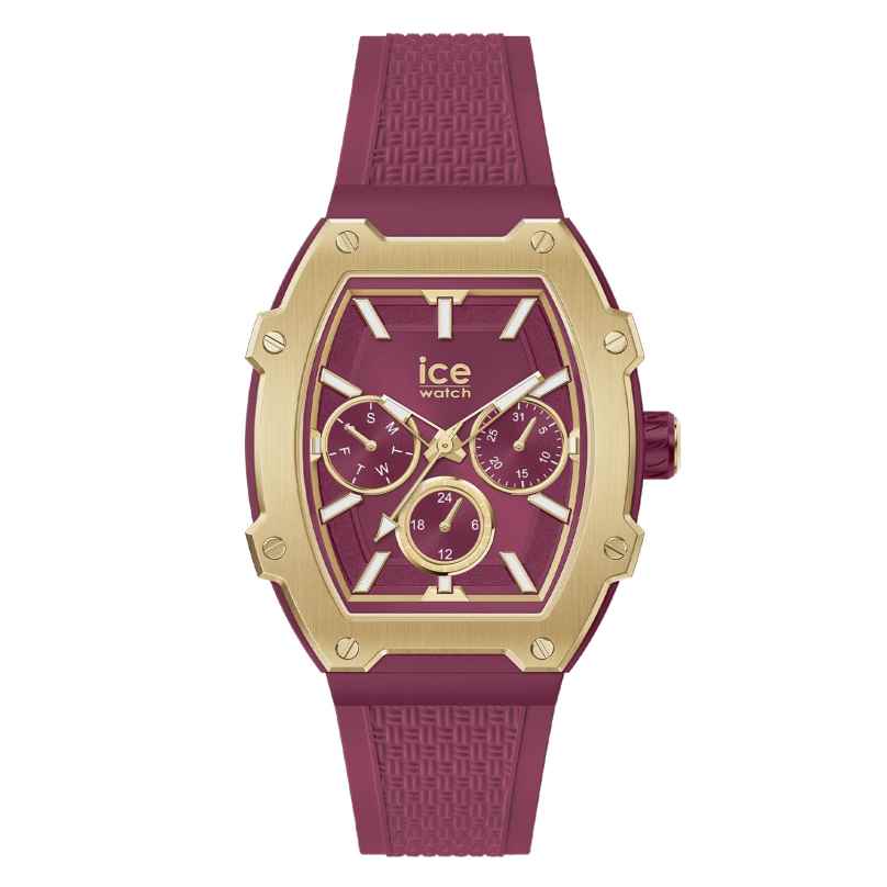 Ice-Watch 022868 Armbanduhr Multifunktion ICE Boliday S Goldfarben Burgunder 4895173327704