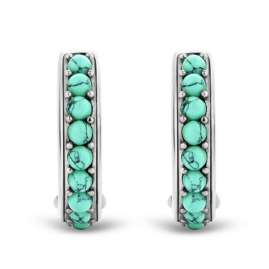 Ti Sento 7764TQ Women's Hoop Earrings Turquoise