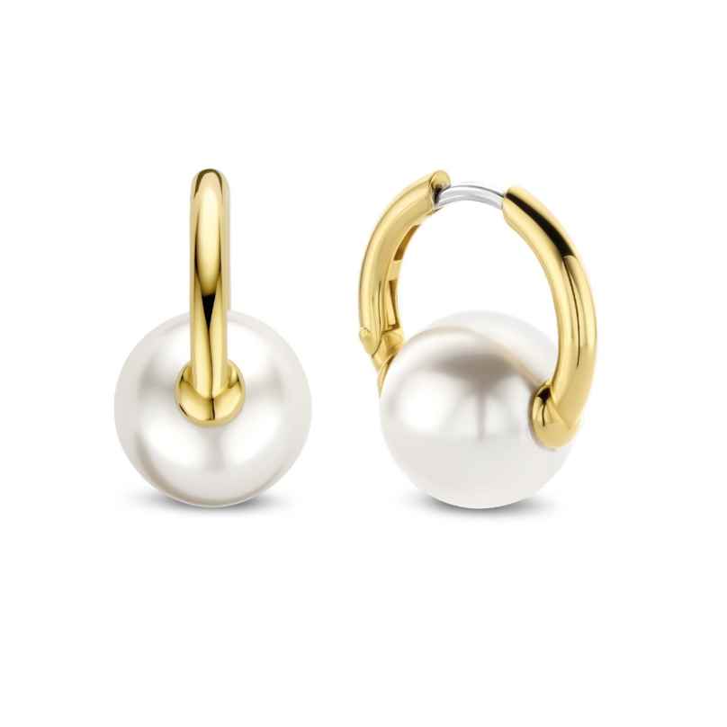 Ti Sento 7850PW Women's Hoop Earrings with White Pearls 8717828232798