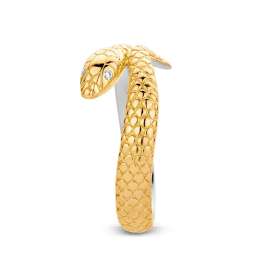 Ti Sento 12160SY Women's Ring Snake Gold Plated Silver
