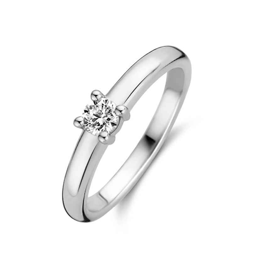 Ti Sento 12212ZI Ladies' Solitaire Ring Silver