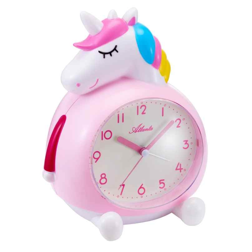 Atlanta 2163/17 Children's Alarm Clock Unicorn Silent Sweep No Ticking 4026934216313
