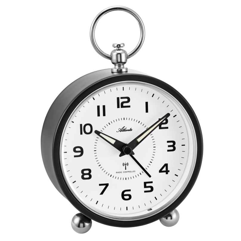 Atlanta 1836/7 Funkwecker Quarz Schwarz 4026934183677
