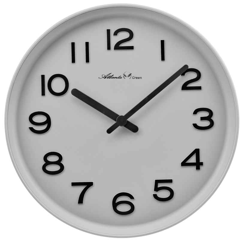 Atlanta 4542/4 Atlanta Green Wall Clock Light Grey 4026934454241