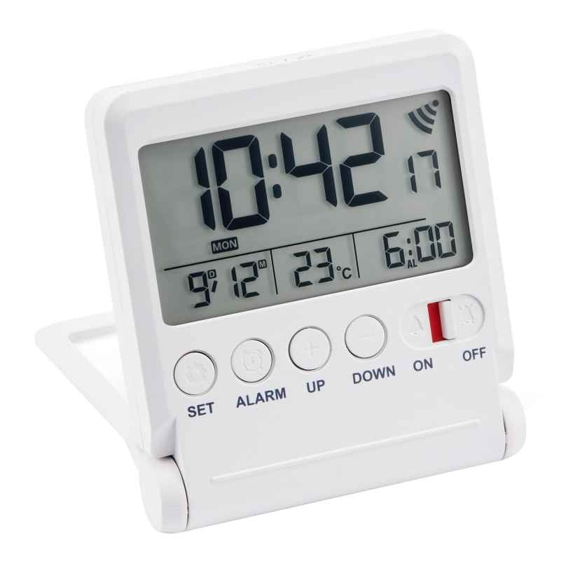 Atlanta 1805/0 Reise-Funkwecker Digital Weiß 4026934180508