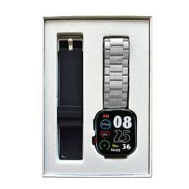 Atlanta 9739/19 Unisex-Aktivitätstracker mit 2 Bändern Silberfarben