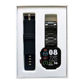 Atlanta 9739/7 Smartwatch in Unisexgröße mit 2 Bändern Schwarz