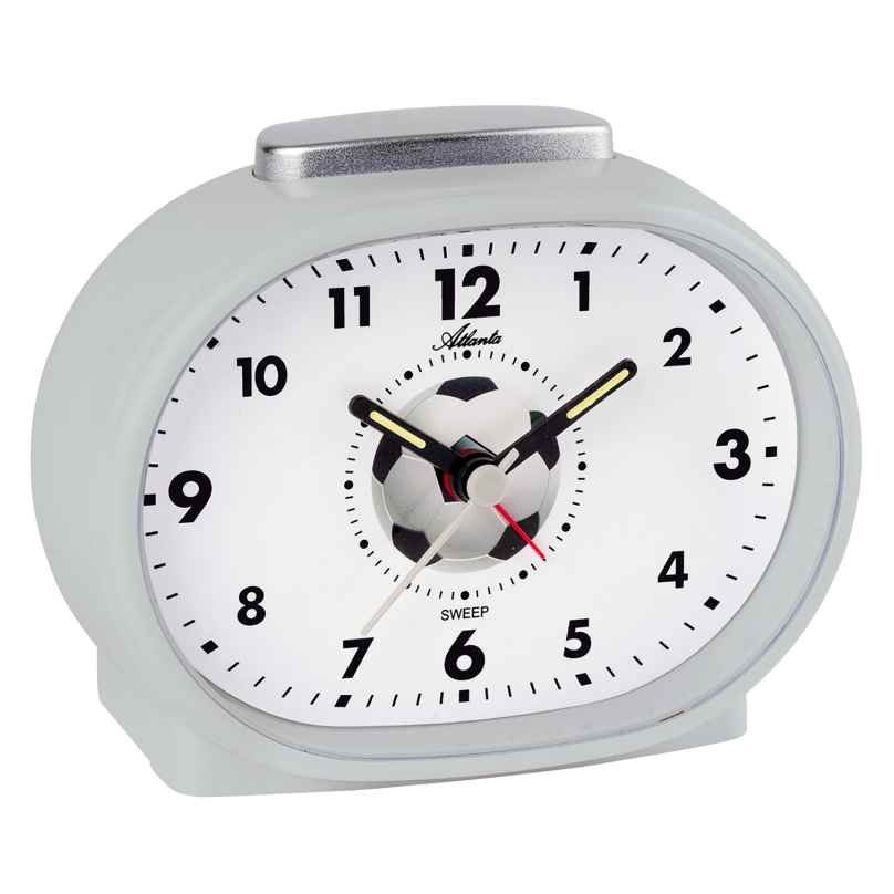 Atlanta 2135/4 Football Alarm Clock Light Grey 4026934213541