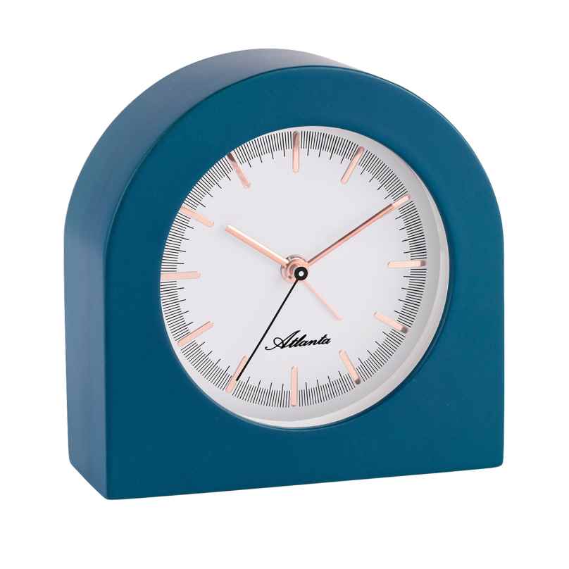 Atlanta 3105/5 Table Alarm Clock with Silent Quartz Movement Blue 4026934310554