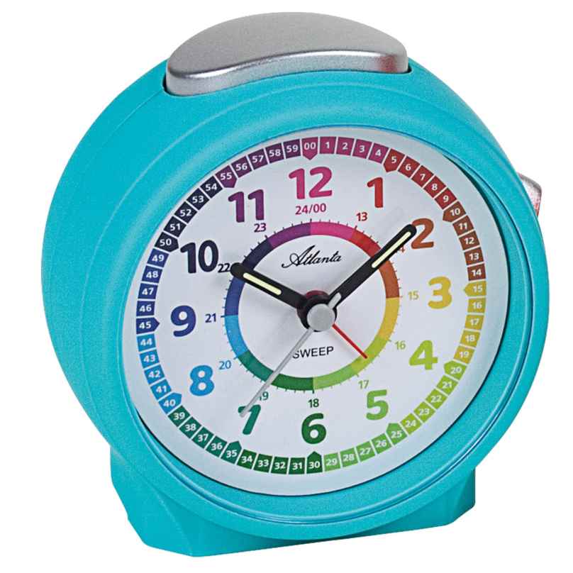 Atlanta 1999/5 Children's Alarm Clock Turquoise 4026934199951