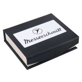 Messerschmitt ME-TAU-4 Taschenuhr mit Kette im Fliegeruhren-Stil Schwarz