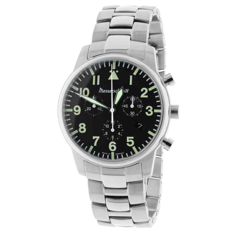 Messerschmitt ME-4544-SGB Men's Aviator Watch Chronograph Steel 4262436840094
