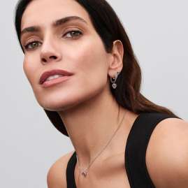 Pandora 293633C01 Damen-Ohrstecker Halo Herzen Silber Ohrringe