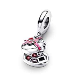 Pandora 792587C01 Dangle Charm Silver Heart-Shaped Box of Chocolates