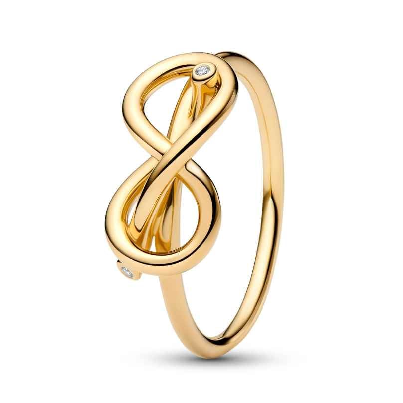 Pandora 163759C01 Damenring Unendlichkeitsknoten Goldfarben